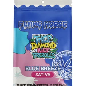Blue Breeze Flying Horse THCP Diamond Kief Pre-Rolls 3ct