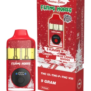 Candy 47+Blue Canes Nuggs Flying Horse THC IX+THC-P+THC VIII 3 Flavors in 1 Christmas Edition 9G